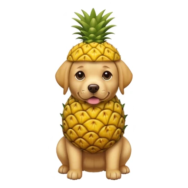 labrador wearing an pineapple costume sticker