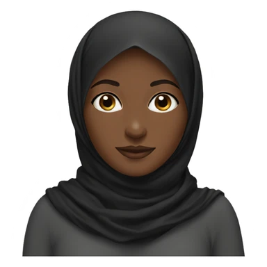 black hijabi  sticker