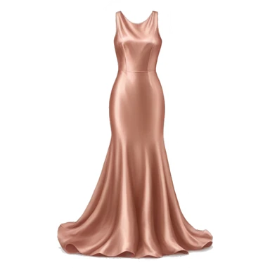 Realistic rose gold silk dress isolated sticker