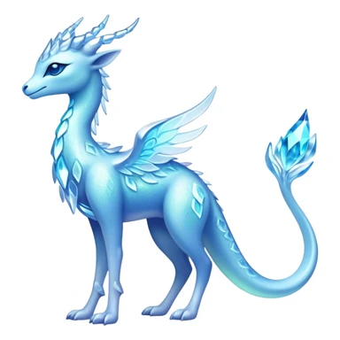 Shiny Exotic Colorful Ethereal Sparkly Amaura-Aurorus-Fakémon-hybrid-creature (full body)  sticker