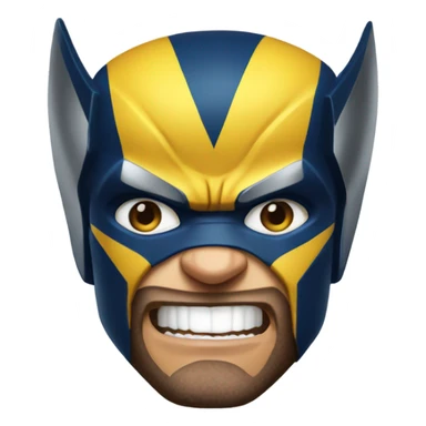 Wolverine in superhero costume  sticker