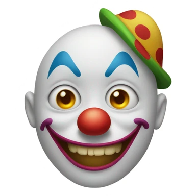 Creepy clown smile sticker