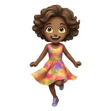 excited little girl sticker