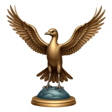 Liver bird, mythical bird symbol of Liverpool, cormorant-like bird with outstretched wings sticker