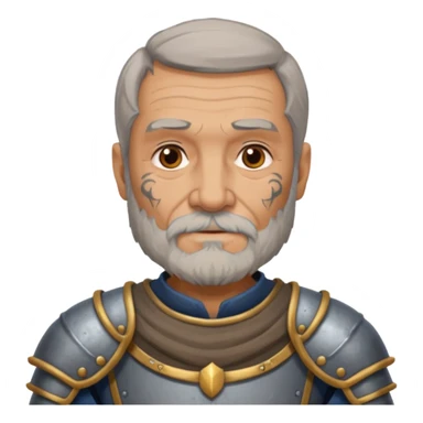 elderly tattooed knight, tattooed shoulder sticker