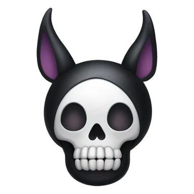 Kuromi as a skull  sticker