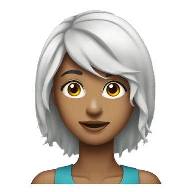 rapariga olhos azuis e cabelo ruivo sticker