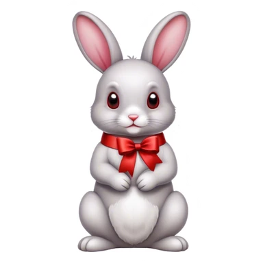 Rabbit with ribbon  sticker
