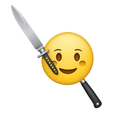 Emoji mit Messer sticker