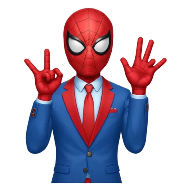Make Spiderman's hand into an upvote sign 👍 sticker