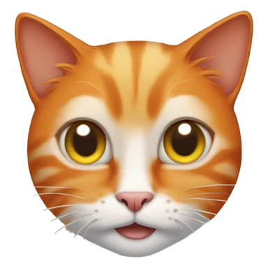 orange freaky cat  sticker