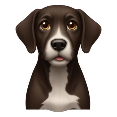 dark brown bichoodle dog sticker