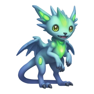 cute cool edgy ethereal magical alien Digimon-Fakemon-animal full body sticker