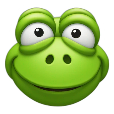 smiley face kermit side eye sticker