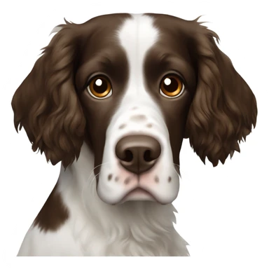 English springer spaniel white and brown and black  sticker