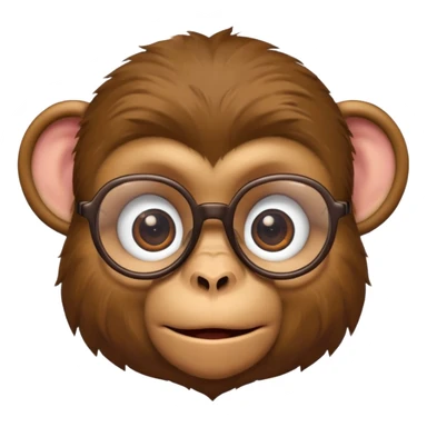 monkey with glasses sticker