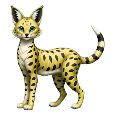 Epic complex detailed dark-hunter-green, black, realistic aesthetic-scenic-Fakémon-Sprigatito-Floragato-Meowscarada-Trico-Sergal-Serval-Vernid-creature (full body) sticker