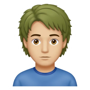 un professeur  homme métisse au cheveux mi long bouclés avec des yeux bleus d'arts plastiques  sticker