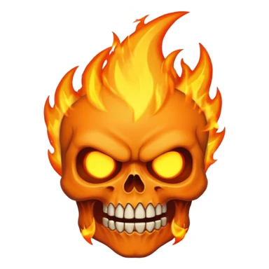 Angry flame death  sticker
