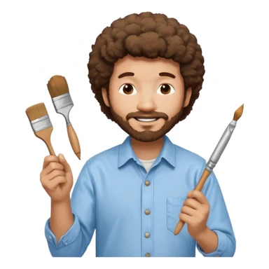 Bob ross qui peint sticker