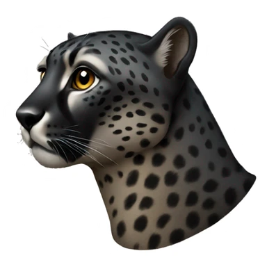 Black cheetah  sticker