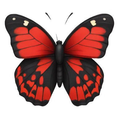Black and red butterfly sticker