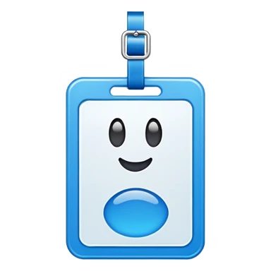 blue Name tag sticker