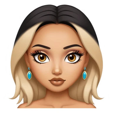 southwest asian beauty standard, pretty makeup, pretty bratz baddie, black eyeliner sticker