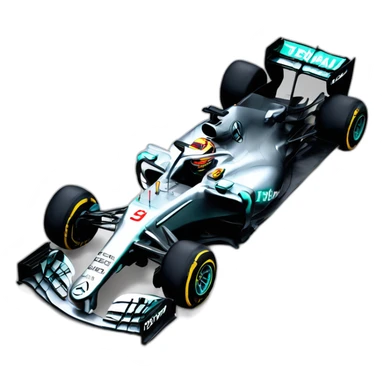 Mercedes Lewis Hamilton Formula One car sticker