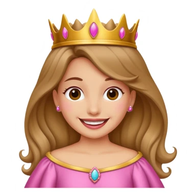 Una princesa con un moño rosa sticker