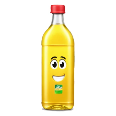 a single bottle of rapeseed oil with conola plant sticker