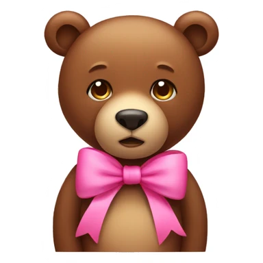bear with a pink bow sticker