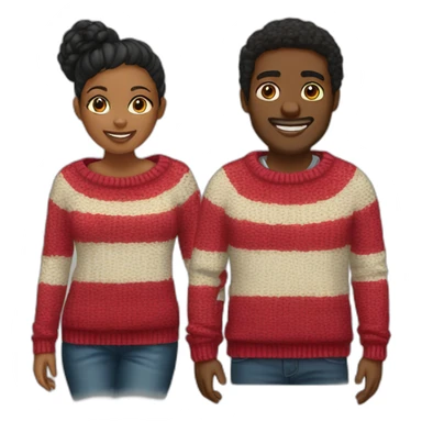 Sweater gift black man to black woman sticker