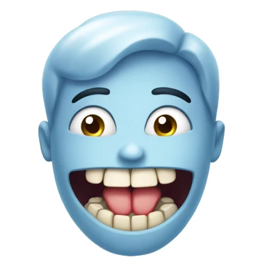 Emoji with rolling eyes and a wisdom teeth extractio sticker