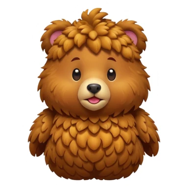 Chicken bear with curly hair sticker