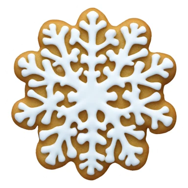 Snowflake cookie white frosting  sticker