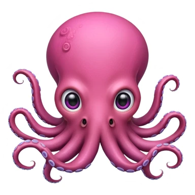 pink female octopus face sticker