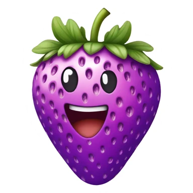 purple strawberry sticker