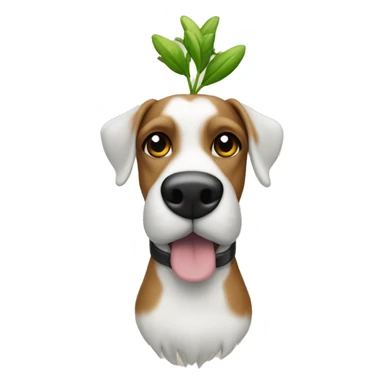 Strand hond plant ijs sticker