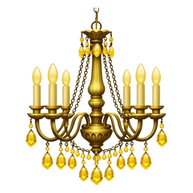 chandelier yellow sticker