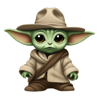 Baby yoda wearing a cowboys hat sticker