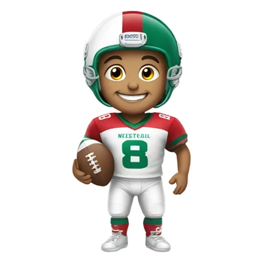 Mexican infant baby Super Bowl with football  sticker