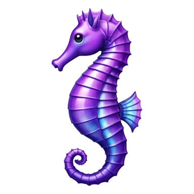 Purple seahorse  sticker