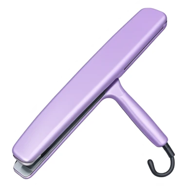 pastel lilac hair straightener with shiny plates sticker