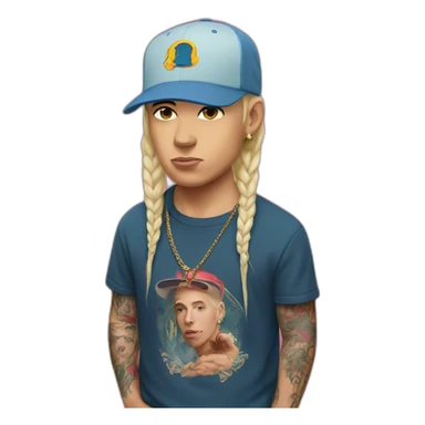 Eminem with a HALA tattoo  sticker