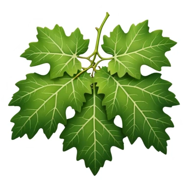 grape leaf with natural texture sticker