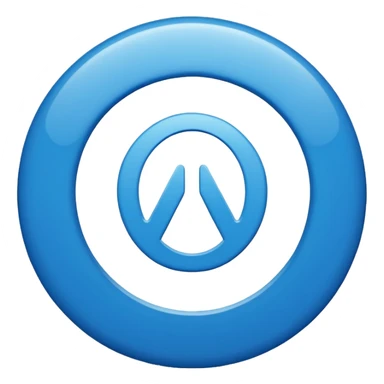 Un rond bleu avec le logo validé  sticker