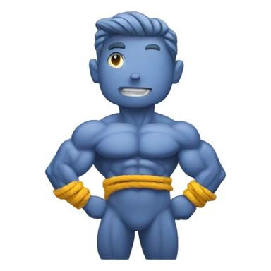 Cable felxing his muscles sticker