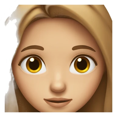 Girl with long brown hair brown eyes long eyelashes  sticker