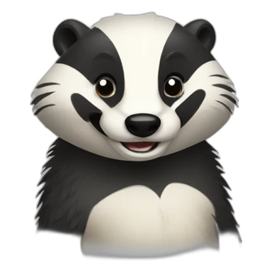 winking badger sticker